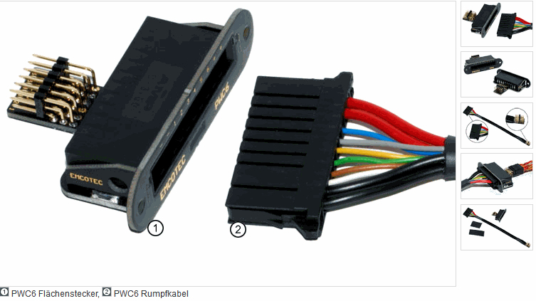 PWC6, PowerWingConnector pour 6 Servos